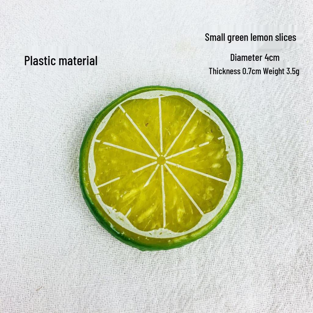 Simulation Fruit Models: Lemon, Orange, Strawberry, and Watermelon Slices for Decoration & Photography Props