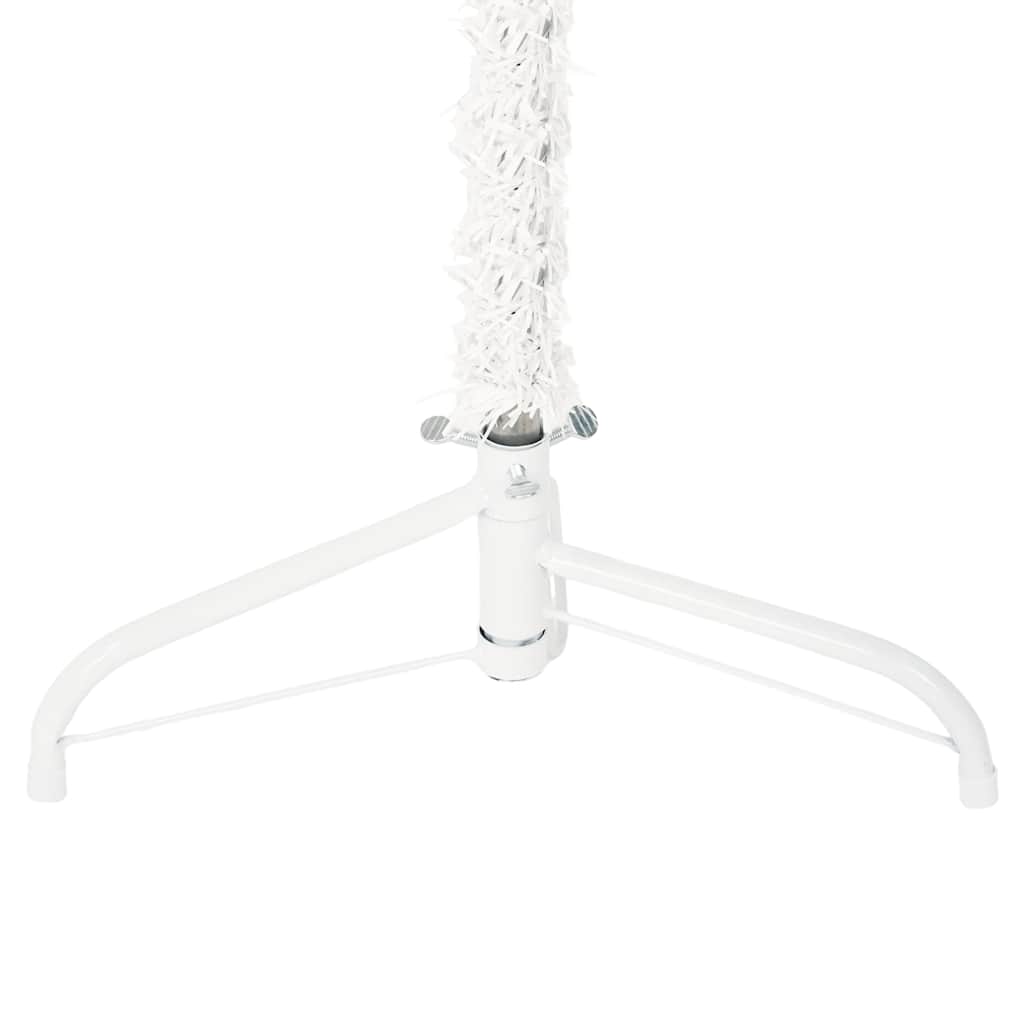 Artificial Half Christmas Tree with Stand Slim White 120 Cm