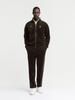 Sergio Tacchini M Mc Felpa con Zip in Velluto per Allenamento (D.Brown)