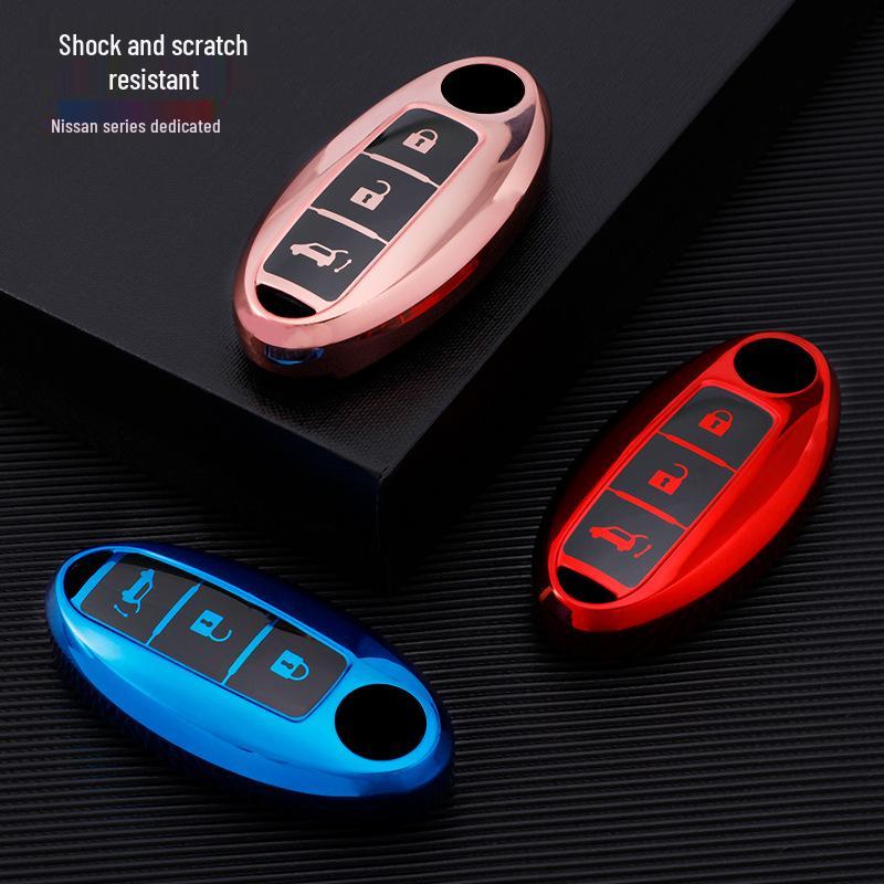 Nissan Key Cover for Sylphy, Qijun, Teana, Qashqai, Tiida, Tuda, Loulan, and Jinke - Premium Shell and Buckle.