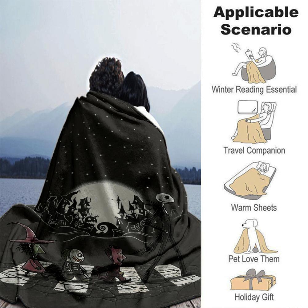 Nightmare Before Christmas Blanket Soft Throw Blanket For Home Bedroom Bed Sofa Travel Office Solid Christmas Blanket