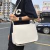 Black Messenger Bag Korean Style Simple Shoulder Bag Crossbody Bags Solid Nylon Bag  Women