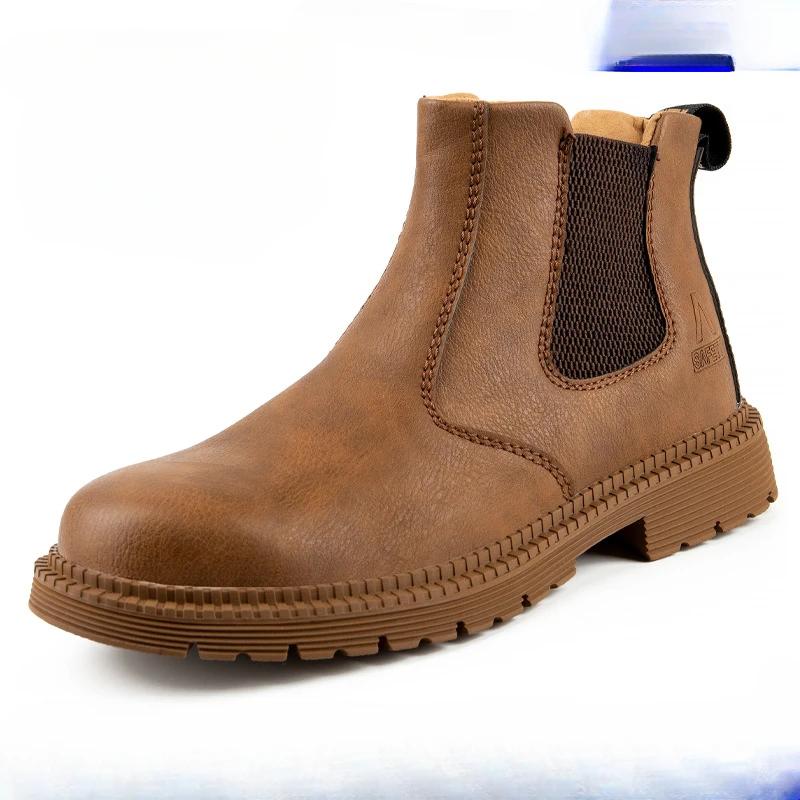 Sicherheitsschuhe Arbeitsschuhe Stahlkappe Herren Pannensichere Arbeitsstiefel Anti-Smash-Schutzstiefel Unzerstörbare Sicherheit Leicht