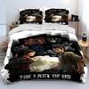 The Last of Us Horror TV Game Pedro Bed Ensemble Quilt Cover Bed Collection Quilt Cover Pillowcase Comforter king Queen Dimension Size Boys Adult
