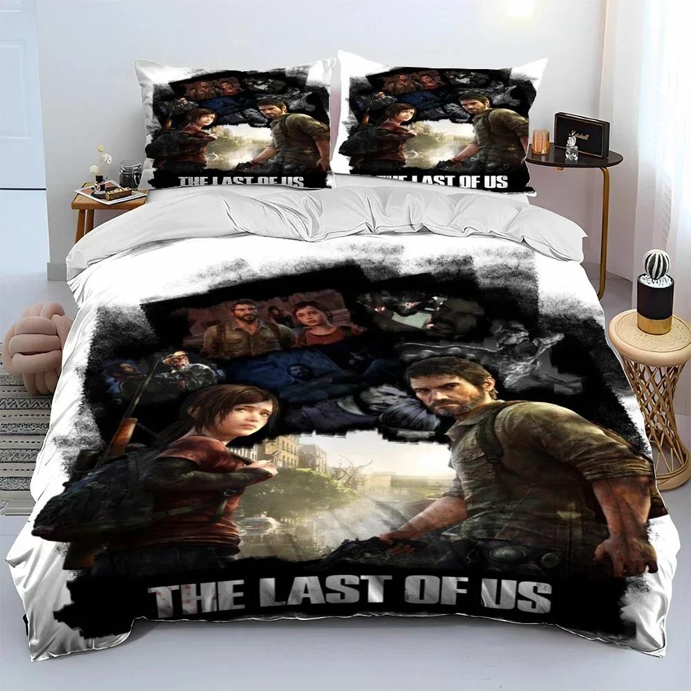 The Last of Us Horror TV Game Pedro Bed Ensemble Quilt Cover Bed Collection Quilt Cover Pillowcase Comforter king Queen Dimension Size Boys Adult