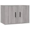 4 piece TV cabinet set gray Sonoma particleboard