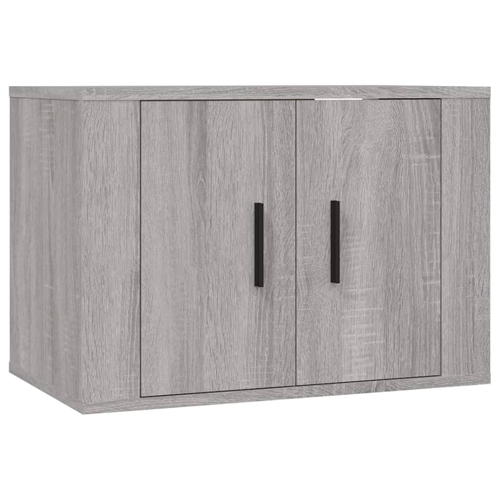 4 piece TV cabinet set gray Sonoma particleboard