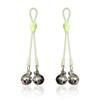 Glow in the Dark Skull Nipple Clamps with Bells, Adjustable Silicone Breast Clips, BDSM Bondage Sex Toy