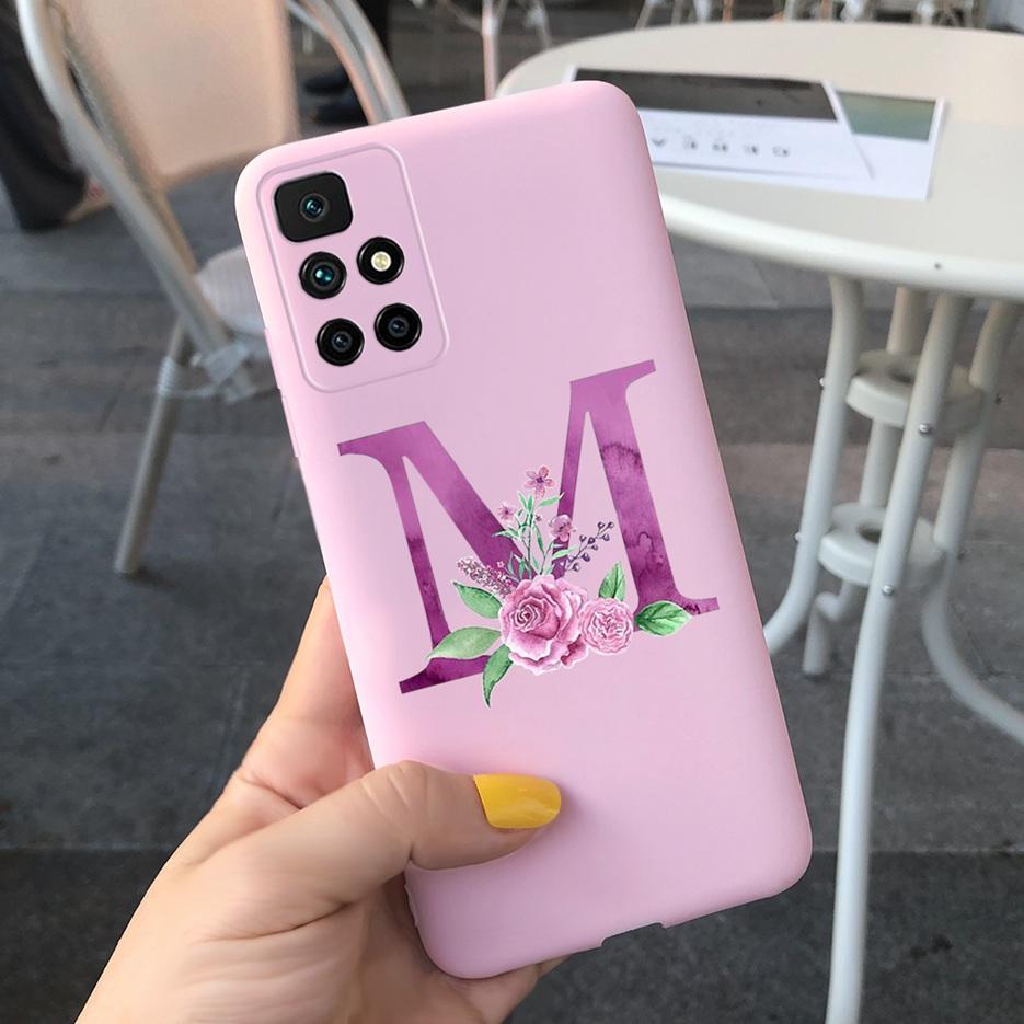 For Xiaomi Redmi 10 Case Simple Fashion Letters Cover 6.5'' Silicon Soft TPU Case For Xiaomi Redmi 10 Redmi10 Coque Funda Bumper