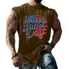 Men Sleeveless Tank Top Casual Loose Fit Muscle Shirt Summer Workout Athletic Gym Shirt Printed Graphic Tank Top for Outdoor Activities