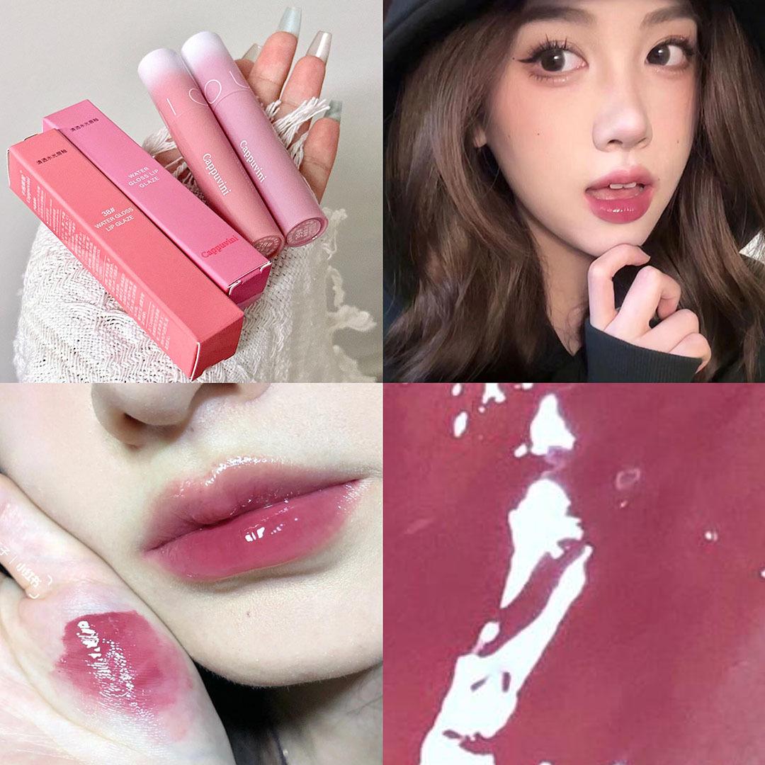 

Cappuvini Четырехцветный блеск для губ: Водянистый зеркальный финиш, отбеливающий тинт, идеально подходит для макияжа на студенческую вечеринку.