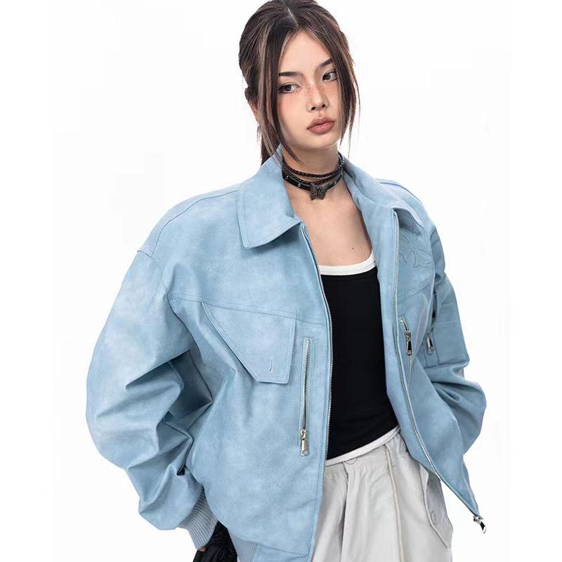 

Американская куртка из искусственной кожи в стиле ретро