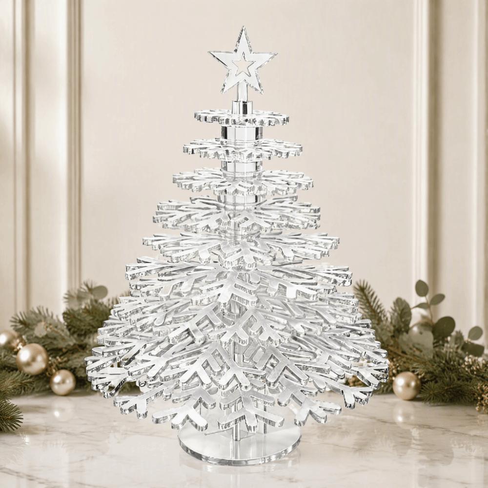 DIY Assembled Christmas Tree Transparent Decorative Christmas Tree Tabletop Decoration  Gift
