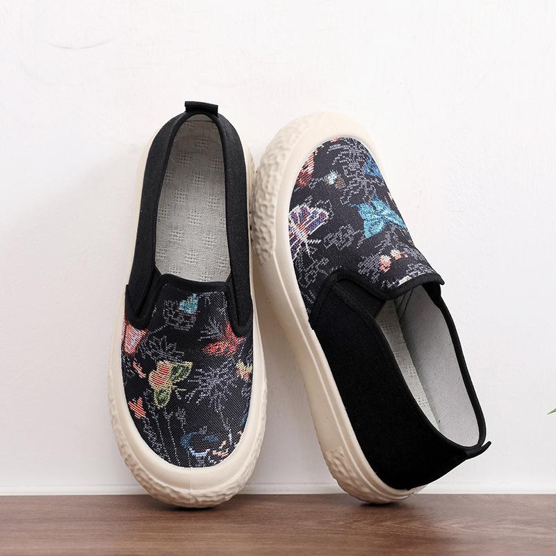 Spring and Summer New Fisherman Shoes Canvas Chinese Style Casual Platform Lazy Single Shoes