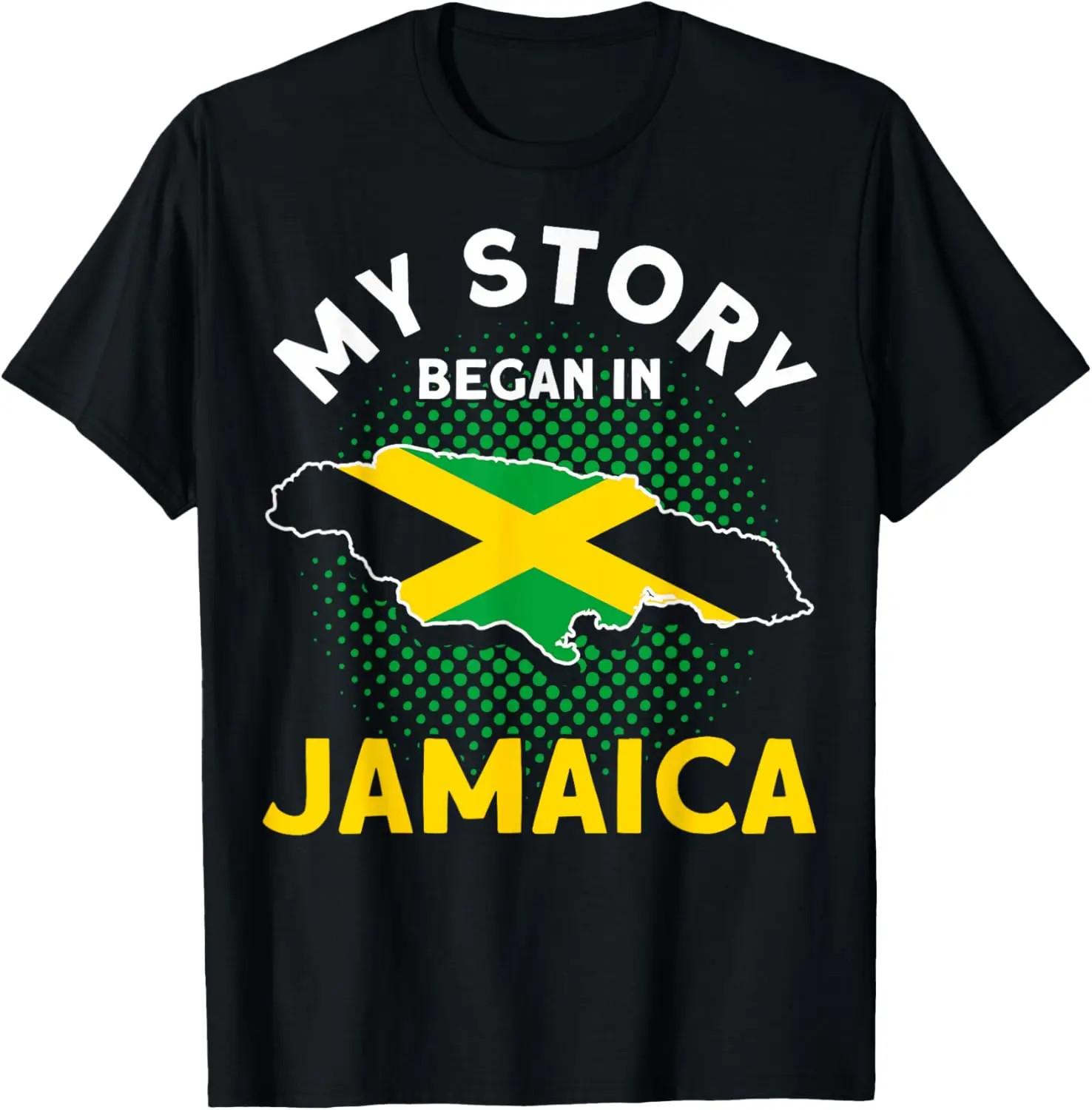 100% Cotton Jamaican Moms Jamaica Lovers My Story Began In Jamaica Pride T-Shirt S разноцветный