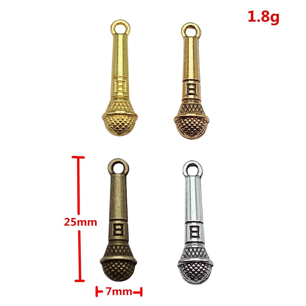 Musical Charms Multi Color Alloy Guitar Pendants For Music Themed Jewelry Making