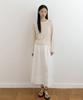 Lingseoul Cotton Full Long Skirt-Ivory