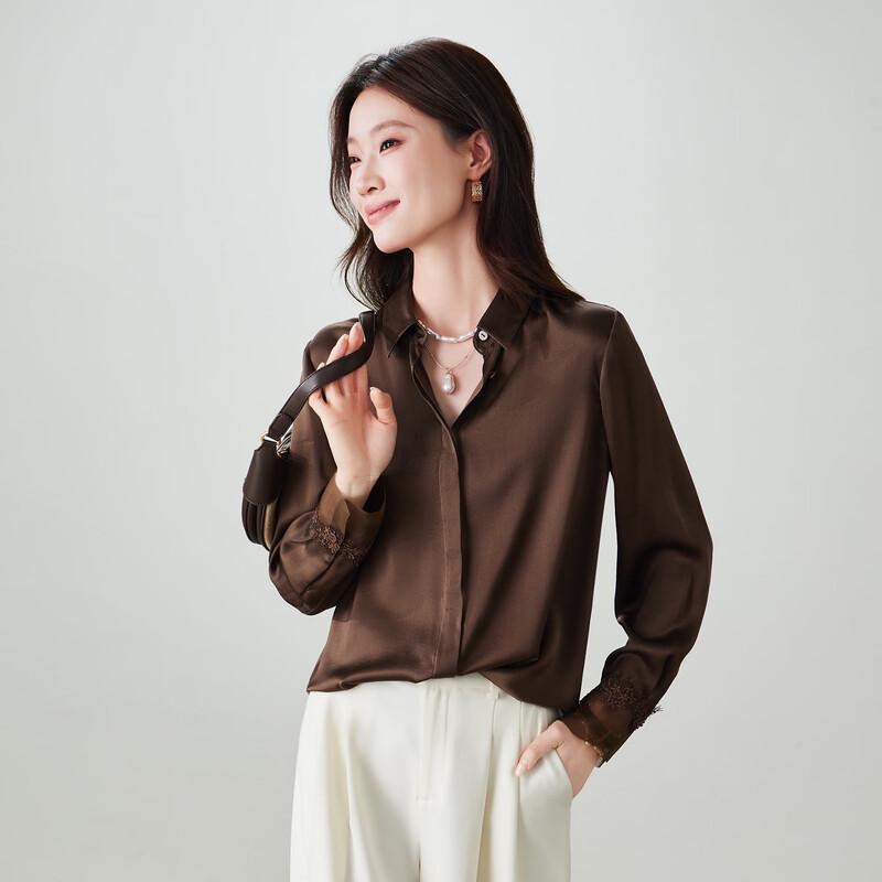 SOFSIL Women's French Style Silk Long Sleeve Shirt