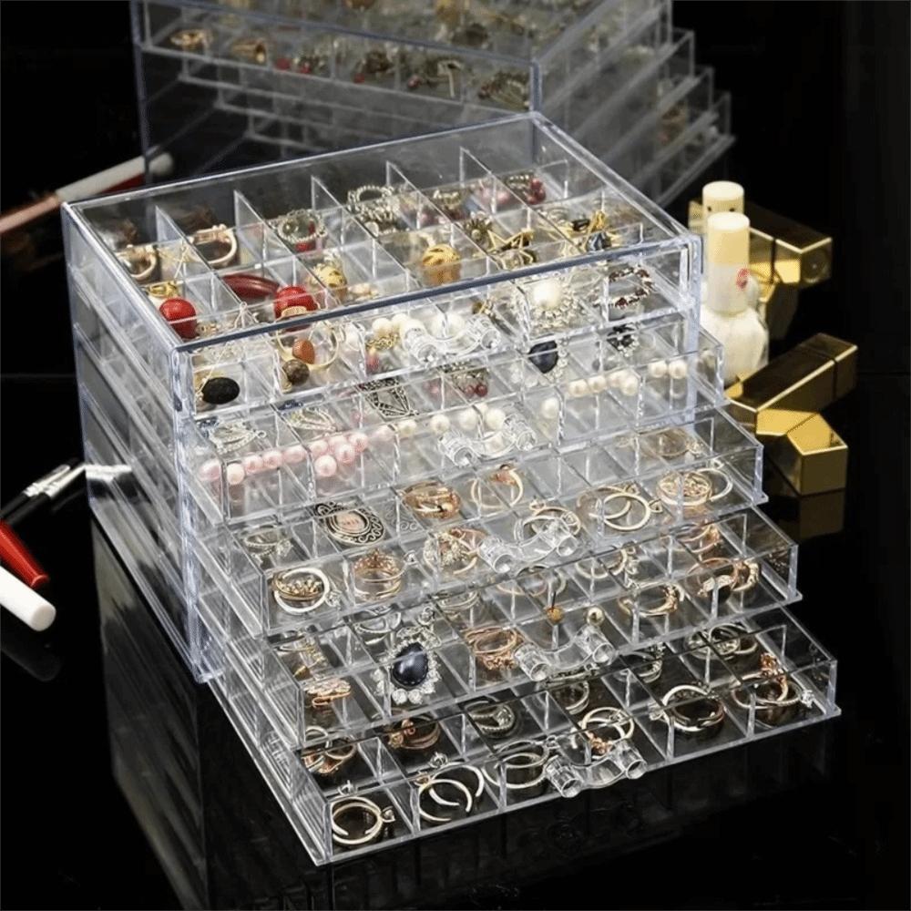 Drawer Style Jewelry Storage Box Plastic Nail Art Storage Box Jewelry Sorting Box  Bathroom