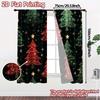 2pcs,Curtains Christmas Trees Snowflakes Ornaments_c (2) Chic Print Curtains Durable 100% Polyester Fabric Curtains Thermal
