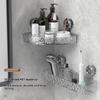 1/2Pcs Plastic Suction Cups Shower Shelves Punch-Free Rectangular/Triangular Shower Storage Rack Removable Draining