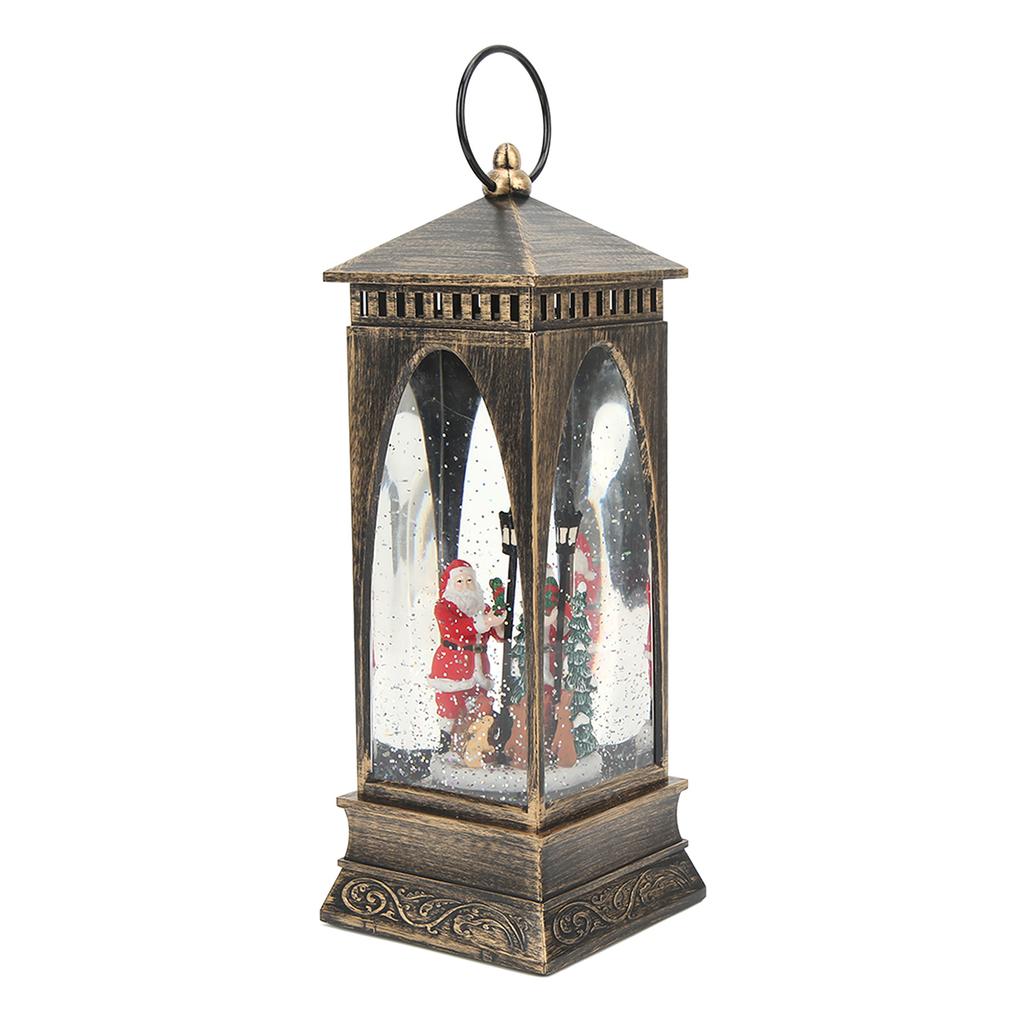 Christmas Snow Globe Lantern Warm White Musical Water Glittering Light for Christmas Commemorative Gift
