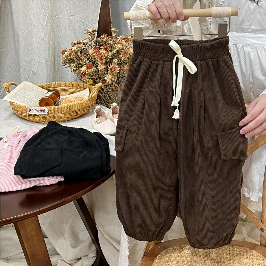 Autumn Korean Style Kids' Cargo Pants: Versatile, Casual, Long Pants for Boys and Girls