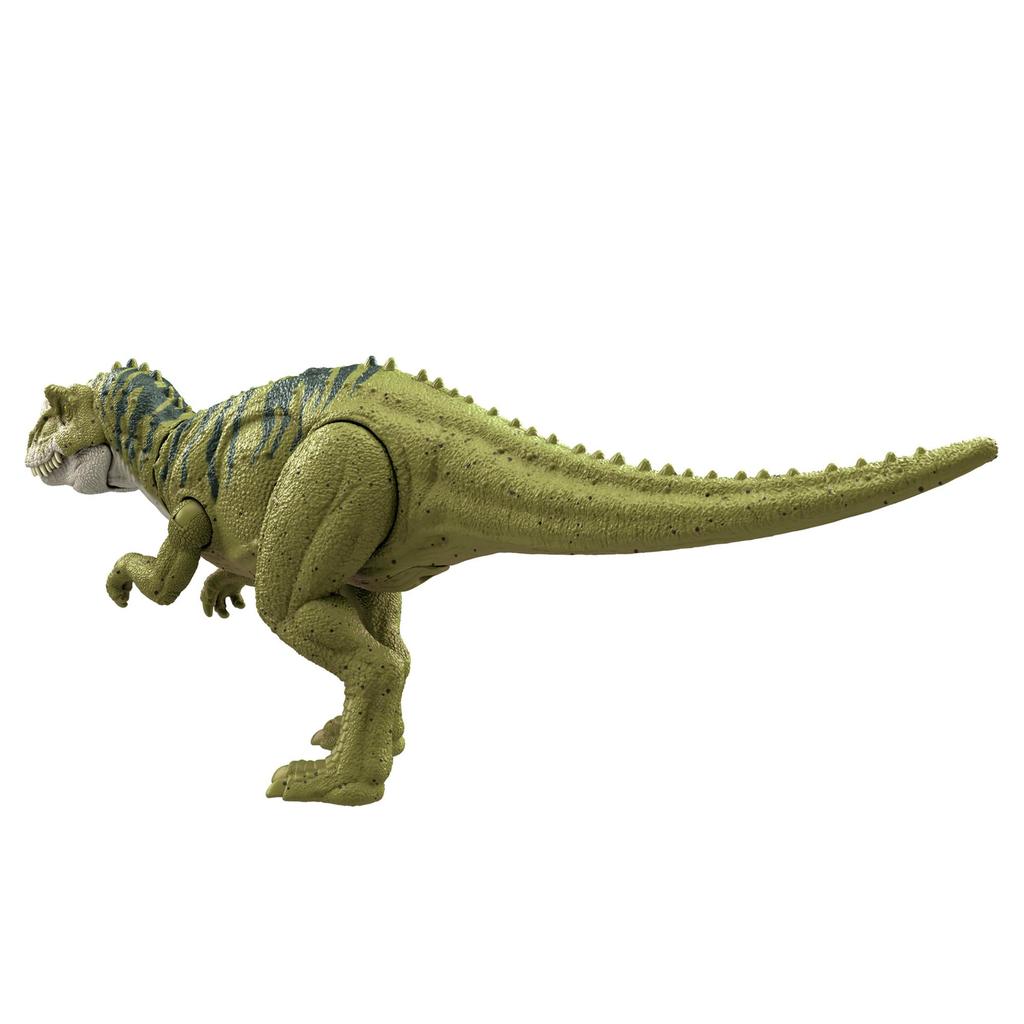 Mattel Jurassic World Roaring Ceratosaurus Action Dinosaur Ages 4 and HTK74 Figure, Kids' Toy, Length Approx. 12.7 inches, Up, Green,