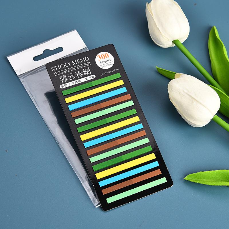 

300 Sheet Transparent Fluorescent Index Tabs PET Arrow Flags Sticky Note for Page Marker Planner Stickers Office School