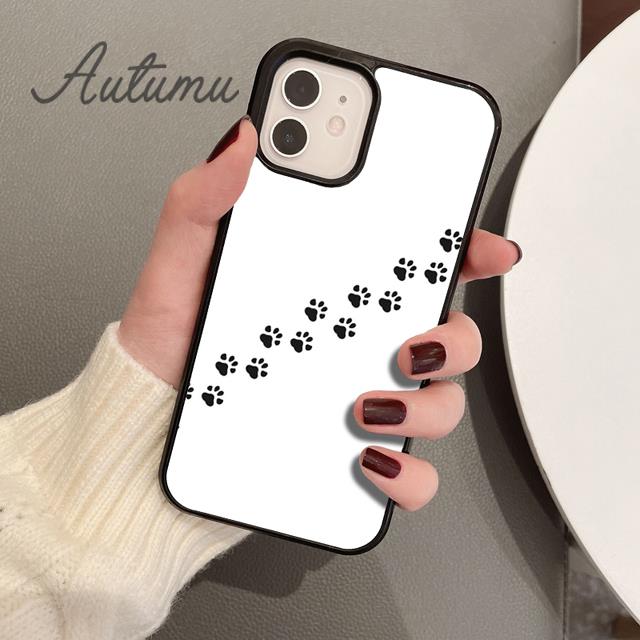 

Чехол для телефона с красочным узором следа лапы собаки для iPhone 11 12 13 14 Pro Max mini XR XS SE 2020 6 7 8 Plus Galaxy S21 S22 Samsung S22ultra