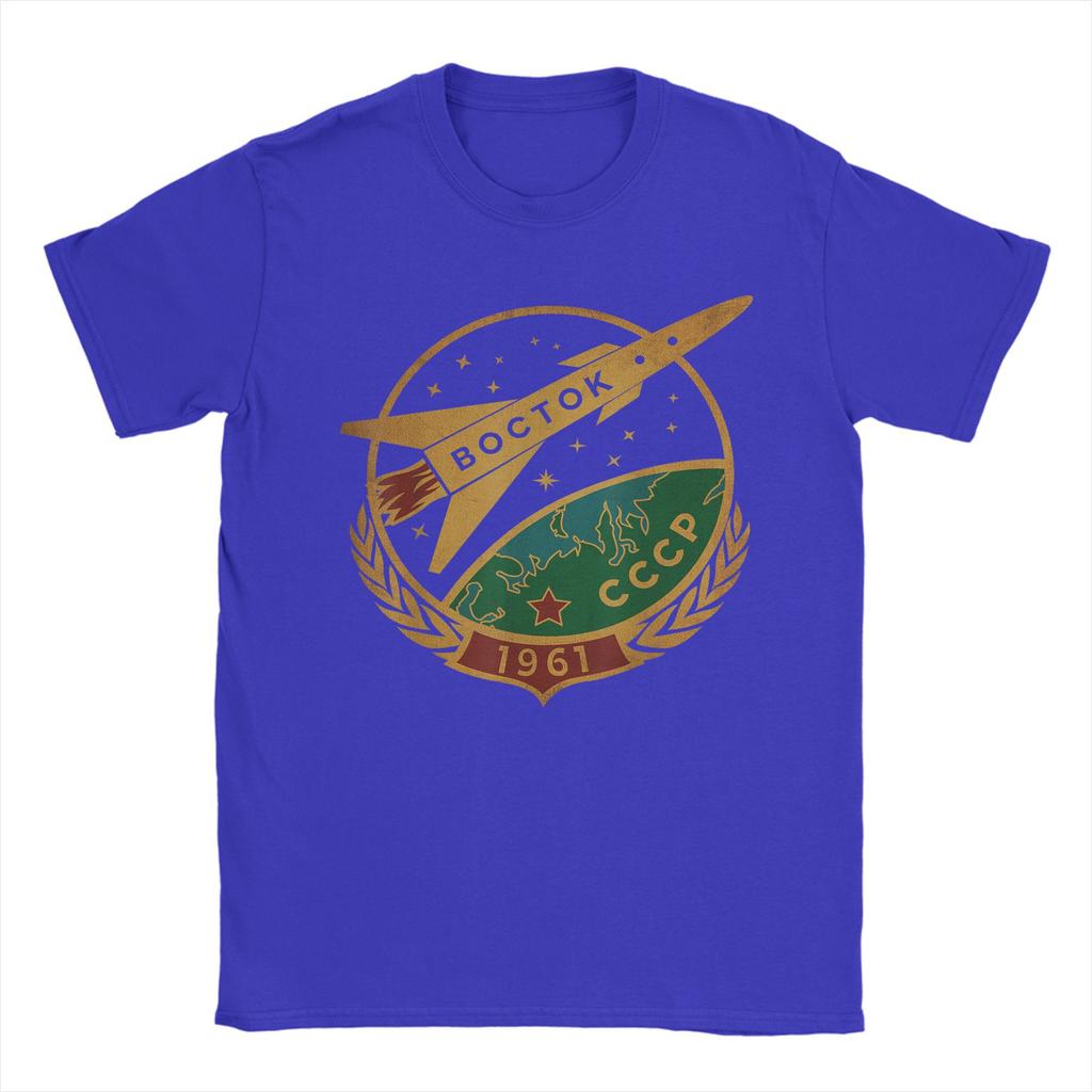 Vostok 1961 Gagarin USSR Russia Astronaut T Shirts Men's Cotton Casual T-Shirts Round Collar Boctok Tees Short Sleeve merch Gift
