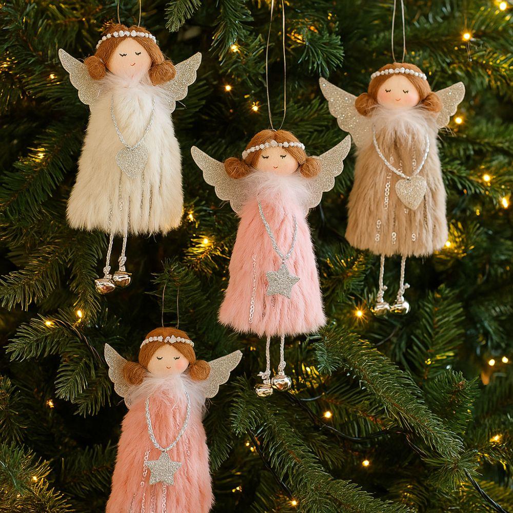 Cute Plush Angel Pendant Handmade Craft Christmas Tree Ornament  Xmas Gift