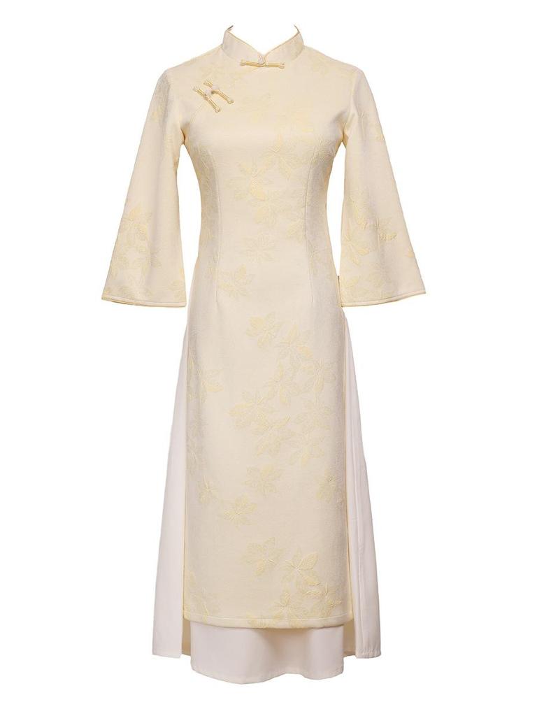 New Autumn-Winter Collection: Young Retro High-End Chinese-Style Ao Dai Qipao Dress