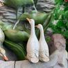 Figurine de Jardin en Résine Champignon Mignon Oie Lapin Statue pour Jardin Extérieur Cour Arrière Jardin Porche Patio Pelouse Décor
