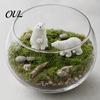 Winter Themed Micro Ornaments Polar Bear Resin Mini Figurines, Mother Baby Miniature for Figurines Succulents Pots Fish Tanks, Waterproof Home