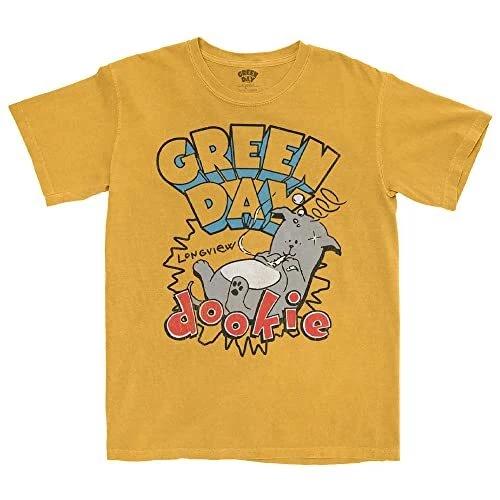Green Day T Shirt Dookie Longview Band Logo Official Unisex Orange M