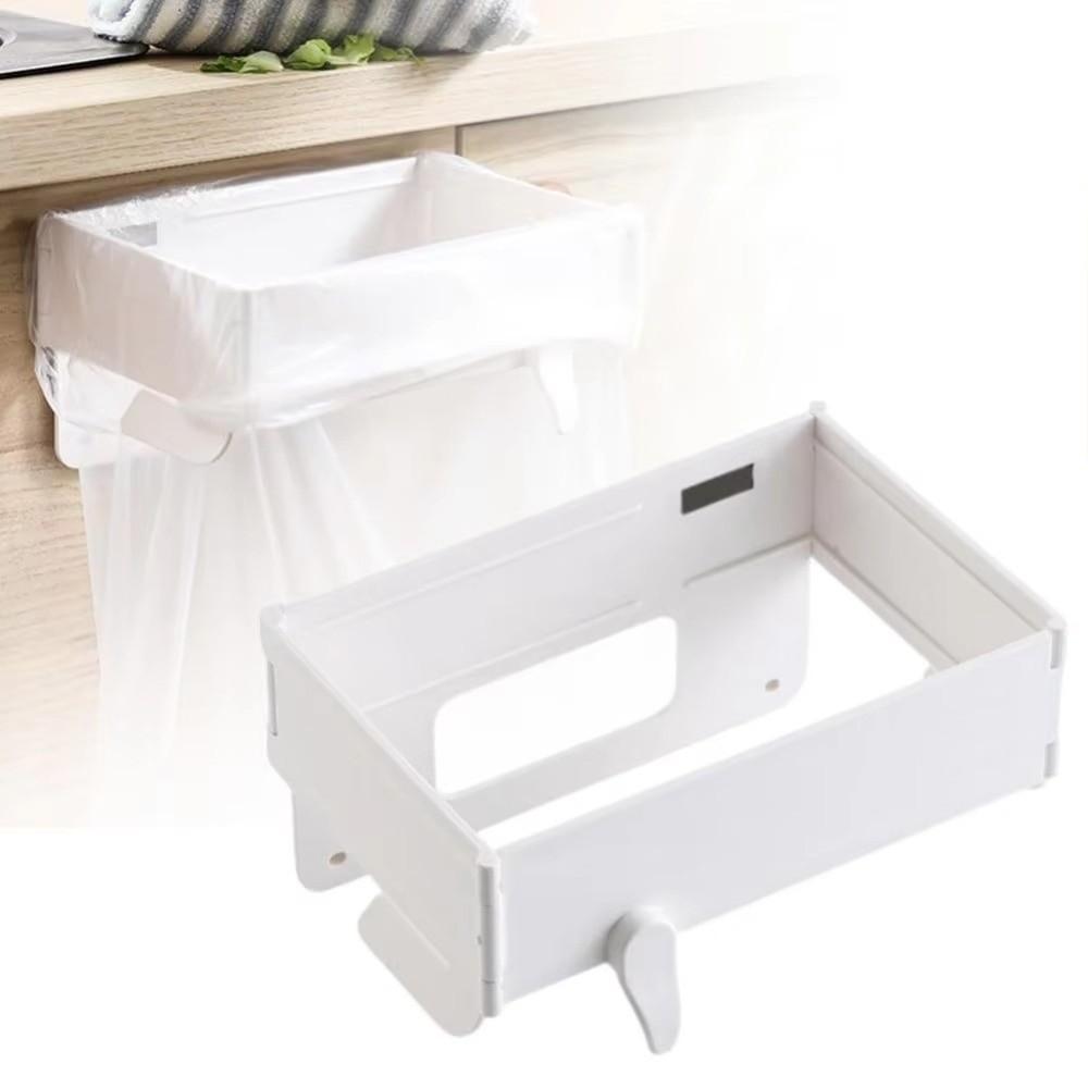 Wall-Mounted Garbage Bag Hanger Magnetic Waste Bin Holder Space Save Trash Bag Holder Kitchen