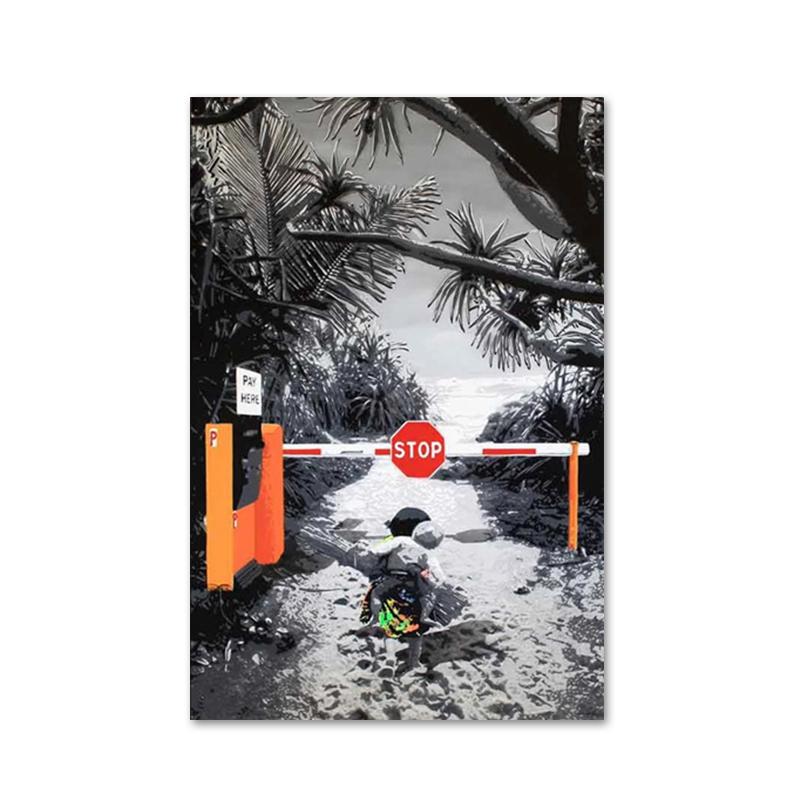 Banks Graffiti Art Canvas Painting Modern Street Pop Art On the Wall Cuadros Pictures for Living Room Home Decoration