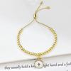 Simple Round Cross Copper Bead Chain Bracelet Adjustable Drawstring Charm Bracelet Classic for Men Women Party Wedding Jewelry