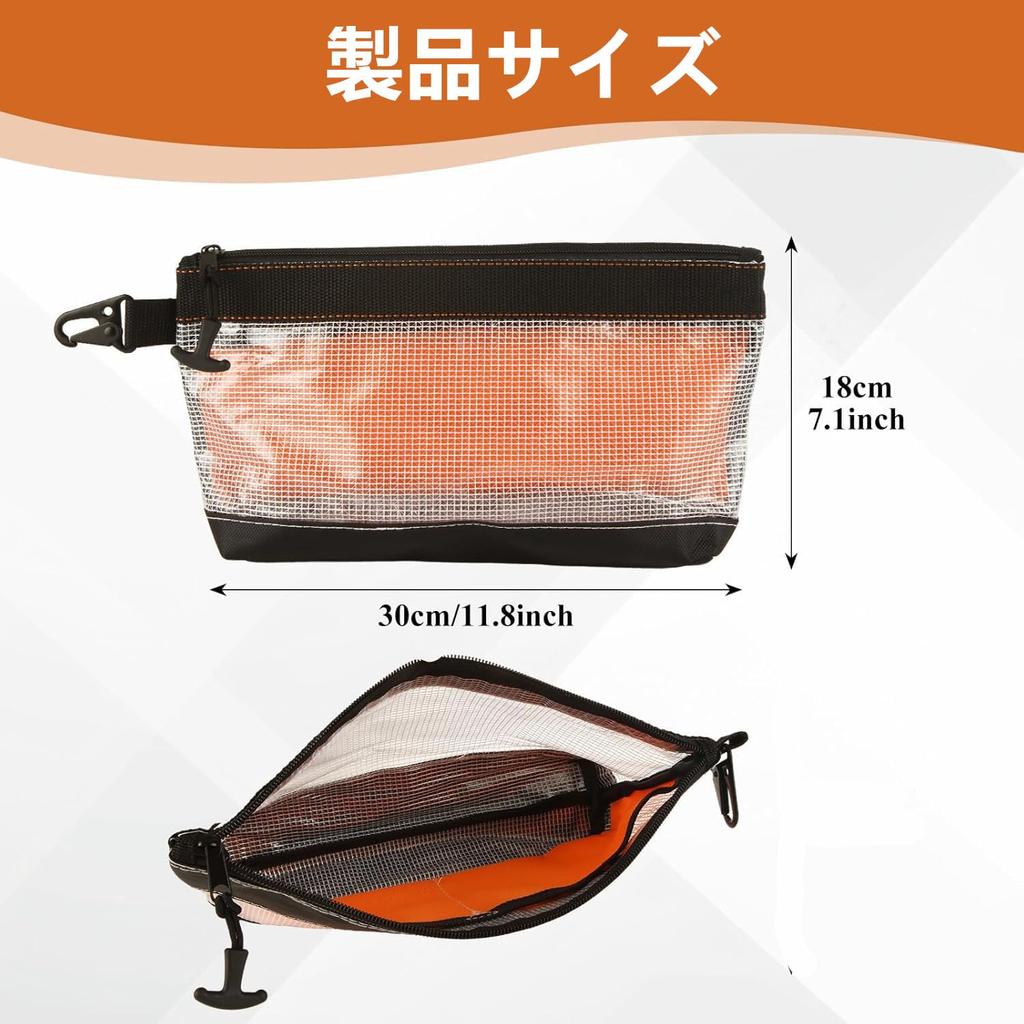 SensaBliss Small Tool and Transparent Large Tool Storage Gadget Pouch with Metal Multifunctional for and Car Stationery and Cable Storage Bag,