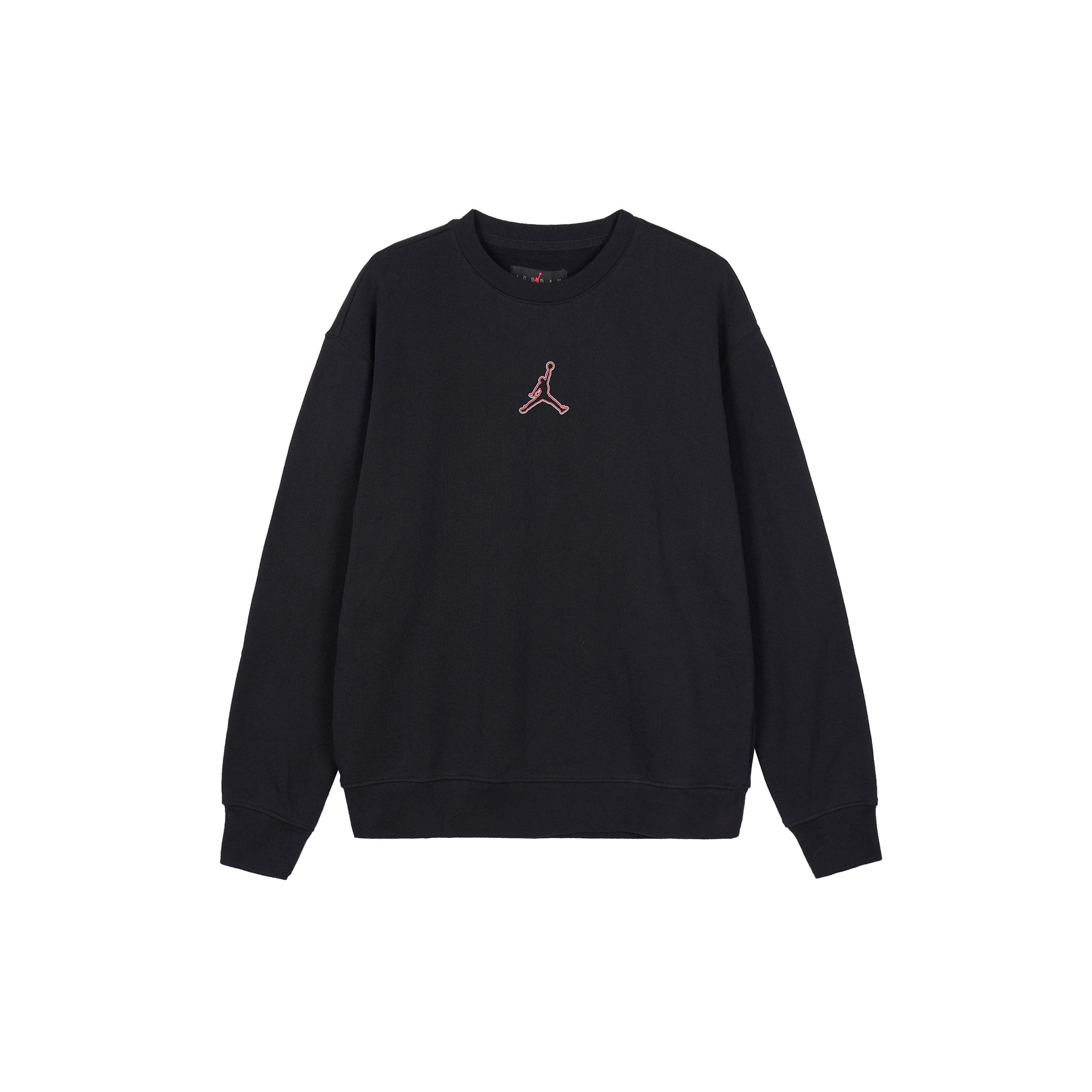 Jordan Fearless Sweatshirts Men s Black Crew Neck Moderate Regular FV4018-010 M