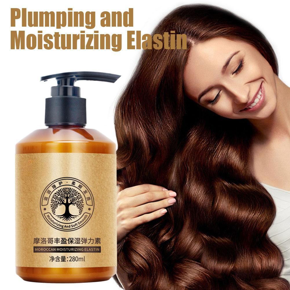 280 ml Bouclage marocain Hydratant Elastine Perm Soins capillaires Coiffage moelleux Elastine Coiffure Produits pour cheveux bouclés Crème capillaire