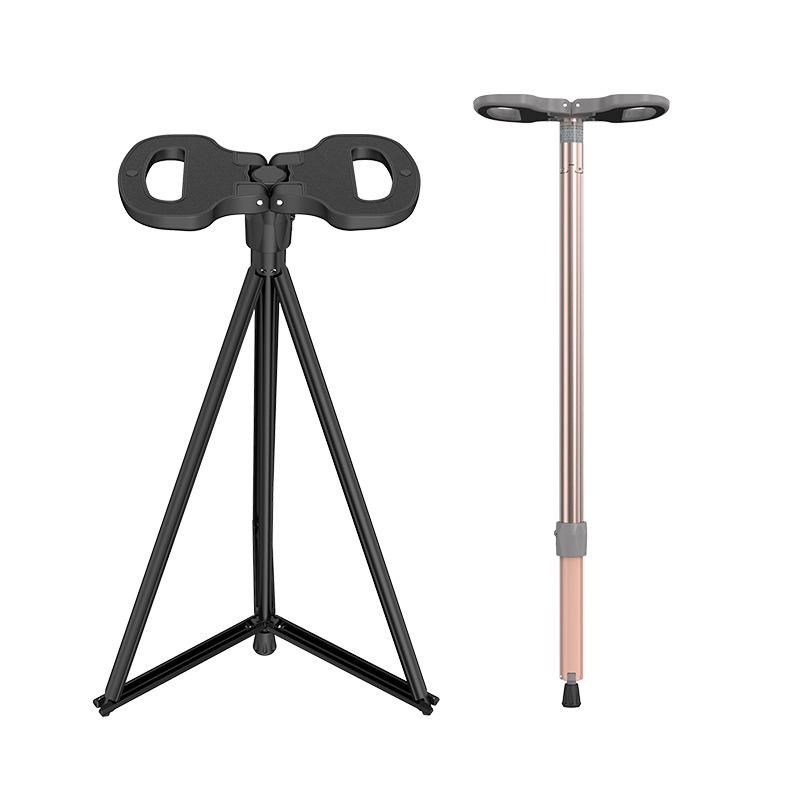 Compact Aluminum Trekking Pole: Outdoor Foldable, Multi-Functional, for Climbing and Hiking.