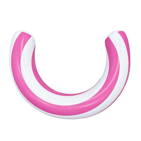 U-shaped Inflatable Pool Float Thickened PVC Semicircle Float Tube Foldable Floating Lounge Summer Swimming Pool Party Beach Lake Essentials розовый