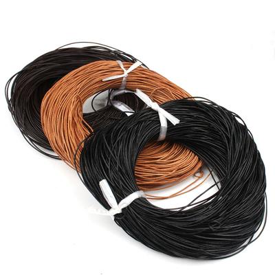 5M Cowhide Rope, Genuine Leather, First Layer Of Leather, Round Rope, Flat Rope, Original Color Diy Handmade Leather Material, Bracelet, Accessories