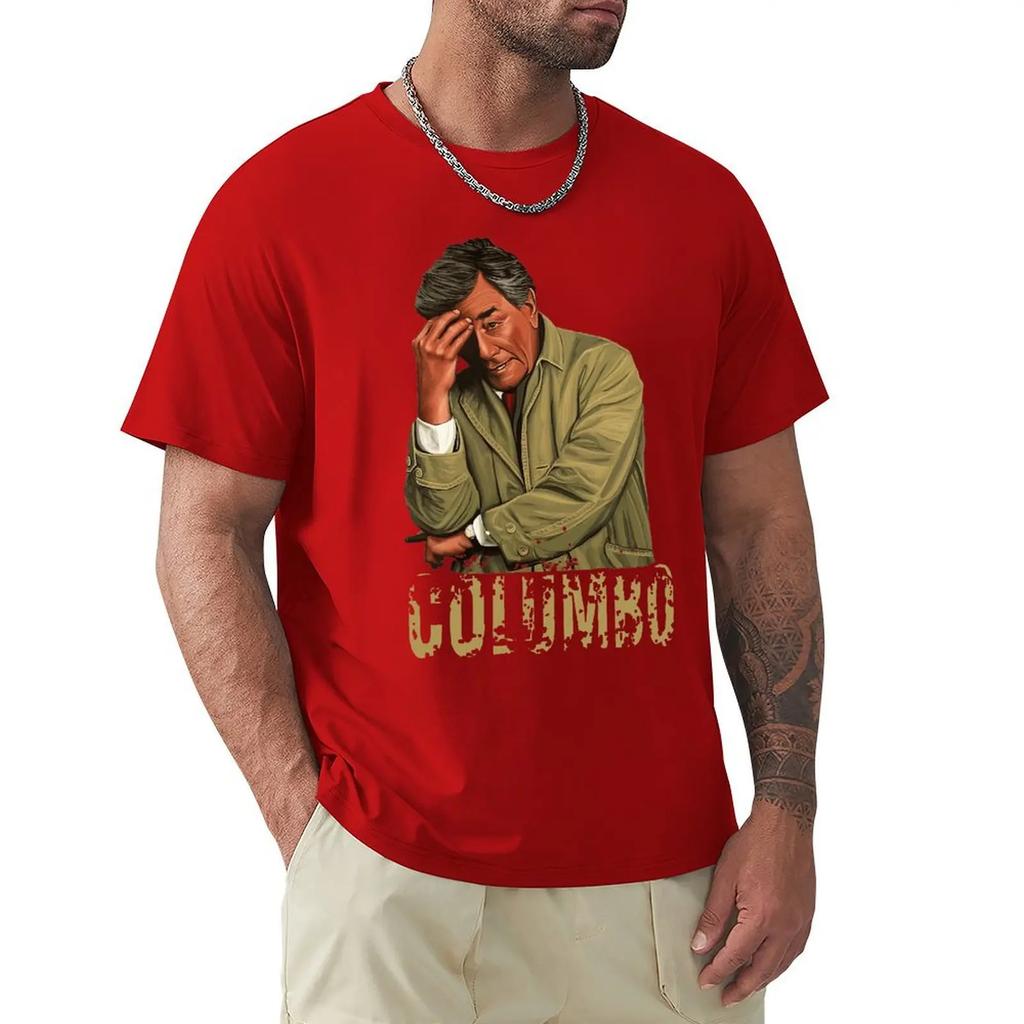 Columbo Retro Peter Falk Tričko Harajuku Krátký rukáv Tričko 100% Bavlna Grafické tričko Topy