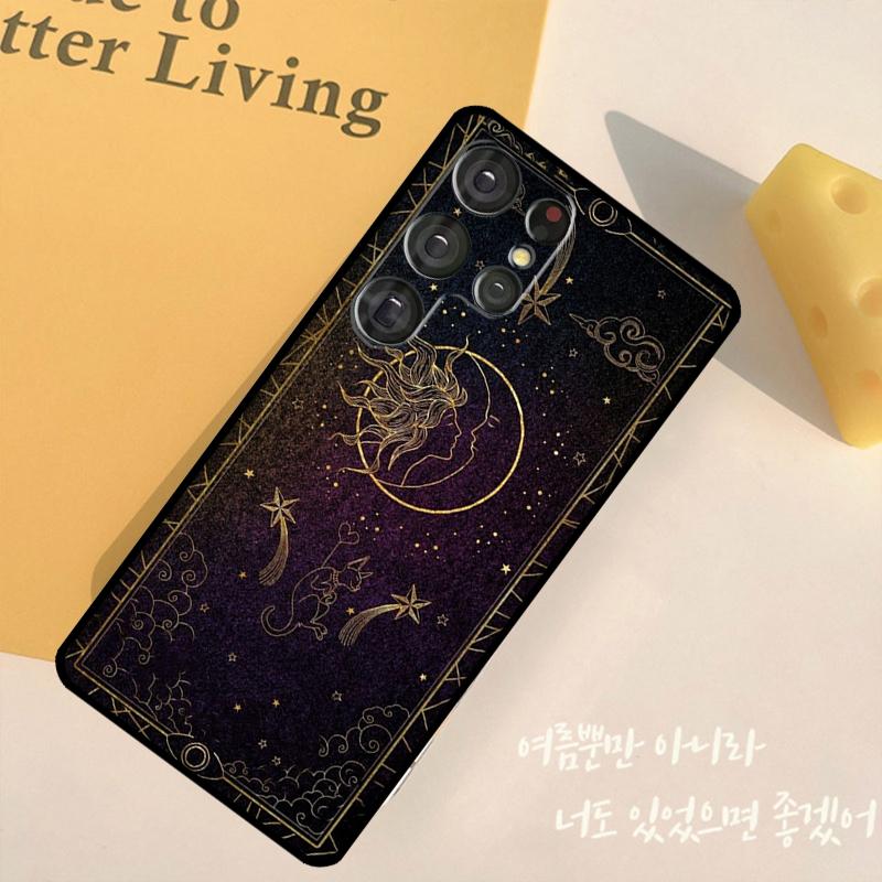 Crescent Moon Sun Phone Case For Samsung Galaxy S25 Ultra S9 S10 S20 S22 S21 S23 FE S24 Plus Back Cover Shell