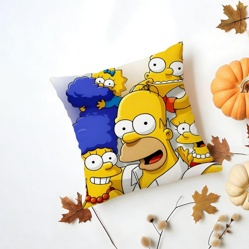 Simpsons La peliculaLos Cushion Cover Iceland Washable Linen Soft for Daily Sofa Bed Home Room Decor