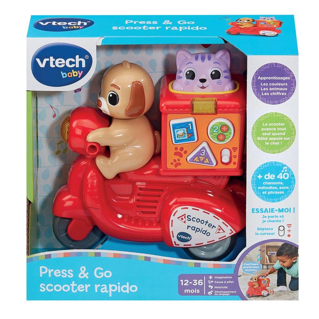VTECH BABY - PRESS & GO SCOOTER RAPIDO - Rouge