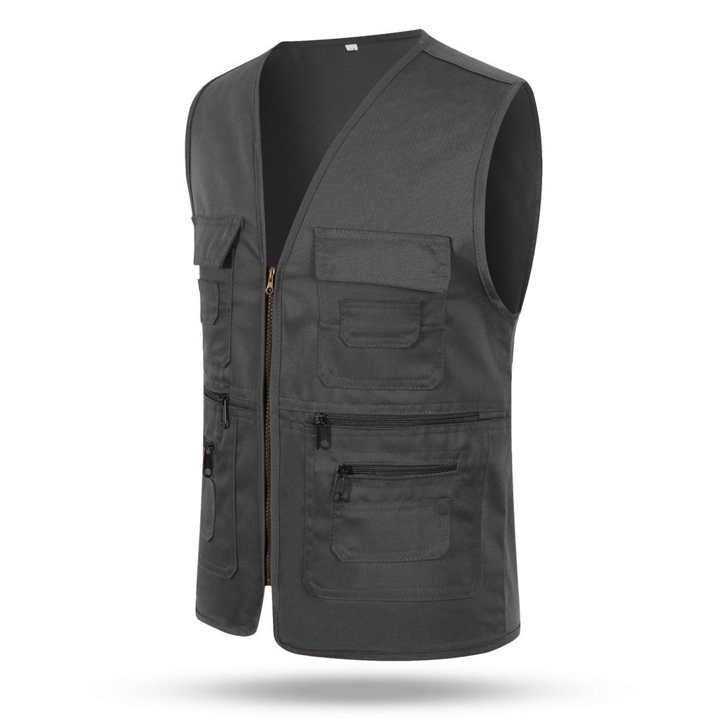 Custom Logo Multi-Pocket Volunteer Vest for Photography and Film Crew.
